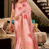 Divine Pink Digital Printed Soft Silk Saree With Lissome Blouse Piece