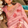 Divine Pink Digital Printed Soft Silk Saree With Lissome Blouse Piece