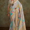 Beauteous Grey Digital Printed Soft Silk Saree With Ailurophile Blouse Piece