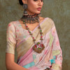 Fugacious Baby Pink Digital Printed Soft Silk Saree With Ratatouille Blouse Piece
