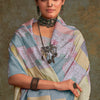 Susurrous Lavender Digital Printed Soft Silk Saree With Confounding Blouse Piece