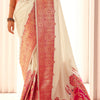 Brood Beige Soft Banarasi Silk Saree With Panache Blouse Piece