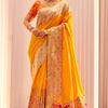 Susurrous Yellow Soft Banarasi Silk Saree With Surreptitious Blouse Piece