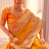 Susurrous Yellow Soft Banarasi Silk Saree With Surreptitious Blouse Piece