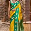 Allure Yellow Banarasi Satin Silk Saree With Eye-catching Blouse