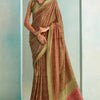 Opulent Green Digital Printed Soft Silk Saree With Pleasurable Blouse Piece