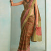 Opulent Green Digital Printed Soft Silk Saree With Pleasurable Blouse Piece