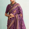 Opulent Purple Digital Printed Soft Silk Saree With Enigmatic Blouse Piece