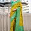 Tantalizing Mustard Soft Banarasi Silk Saree With Enticing Blouse Piece