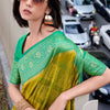 Tantalizing Mustard Soft Banarasi Silk Saree With Enticing Blouse Piece
