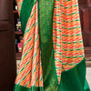 Hypnotic Orange Digital Printed Satin Silk Saree With Inspiring Blouse Piece