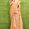 Seraphic Orange Cotton Silk Saree With Alluring Blouse Piece