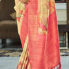 Tremendous Beige Digital Printed Soft Silk Saree With Mesmerising Blouse Piece