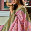 Adoring Pink Digital Printed Soft Silk Saree With Scintilla Blouse Piece