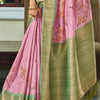Adoring Pink Digital Printed Soft Silk Saree With Scintilla Blouse Piece
