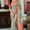 Prominent Pista Digital Printed Soft Silk Saree With Blooming Blouse Piece