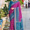 Surreptitious Magenta Soft Banarasi Silk Saree With Vibrant Blouse Piece