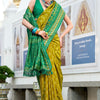 Ethnic Mustard Soft Banarasi Silk Saree With Exceptional Blouse Piece