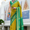 Ethnic Mustard Soft Banarasi Silk Saree With Exceptional Blouse Piece