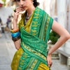 Ethnic Mustard Soft Banarasi Silk Saree With Exceptional Blouse Piece