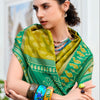 Ethnic Mustard Soft Banarasi Silk Saree With Exceptional Blouse Piece