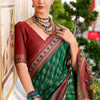 Imaginative Dark Green Soft Banarasi Silk Saree With Fragrant Blouse Piece