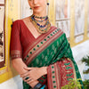 Imaginative Dark Green Soft Banarasi Silk Saree With Fragrant Blouse Piece