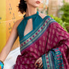 Gratifying Wine Soft Banarasi Silk Saree With Preferable Blouse Piece