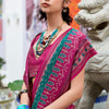 Denouement Rama Soft Banarasi Silk Saree With Staring Blouse Piece