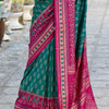 Denouement Rama Soft Banarasi Silk Saree With Staring Blouse Piece