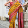 Dulcet Yellow Soft Banarasi Silk Saree With Lovely Blouse Piece