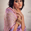 Majesty Lavender Soft Banarasi Silk Saree With Flameboyant Blouse Piece
