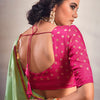 Bewitching Pista Soft Banarasi Silk Saree With Enticing Blouse Piece