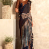 Fugacious Brown Digital Printed Soft Silk Saree With Vestigial Blouse Piece