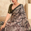 Fragrant Grey Digital Printed Soft Silk Saree With Woebegone Blouse Piece