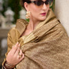 Fragrant Dark Beige Soft Tissue Silk Saree With Charming Blouse Piece