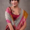 Tremendous Grey Cotton Silk Saree With Zephyr Blouse Piece