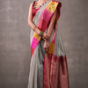Tremendous Grey Cotton Silk Saree With Zephyr Blouse Piece