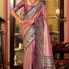 Impressive Pink Paithani Pure Tissue Silk Saree With Whimsical Blouse Piece