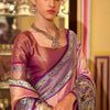 Impressive Pink Paithani Pure Tissue Silk Saree With Whimsical Blouse Piece