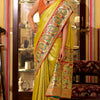 Exemplary Yellow Paithani Pure Tissue Silk Saree With Unique Blouse Piece