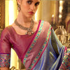 Invaluable Blue Paithani Pure Tissue Silk Saree With Lagniappe Blouse Piece