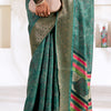 Panoply Rama Digital Printed Dola Silk Saree With Chatoyant Blouse Piece