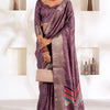 Marvellous Lavender Digital Printed Dola Silk Saree With Ravishing Blouse Piece