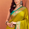 Designer Mustard Patola Silk Saree with Entrancing Blouse Piece