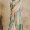 Enchanting Grey Soft Banarasi Silk Saree With Jubilant Blouse Piece