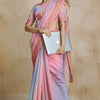 Dulcet Pink Soft Banarasi Silk Saree With Vibrant Blouse Piece