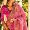 Ravishing Dark Pink Soft Banarasi Tissue Silk Saree With Inspiring Blouse Piece