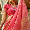 Murmurous Pink Soft Banarasi Tissue Silk Saree With Vestigial Blouse Piece
