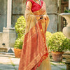 Incredible Beige Soft Banarasi Tissue Silk Saree With Transcendent Blouse Piece